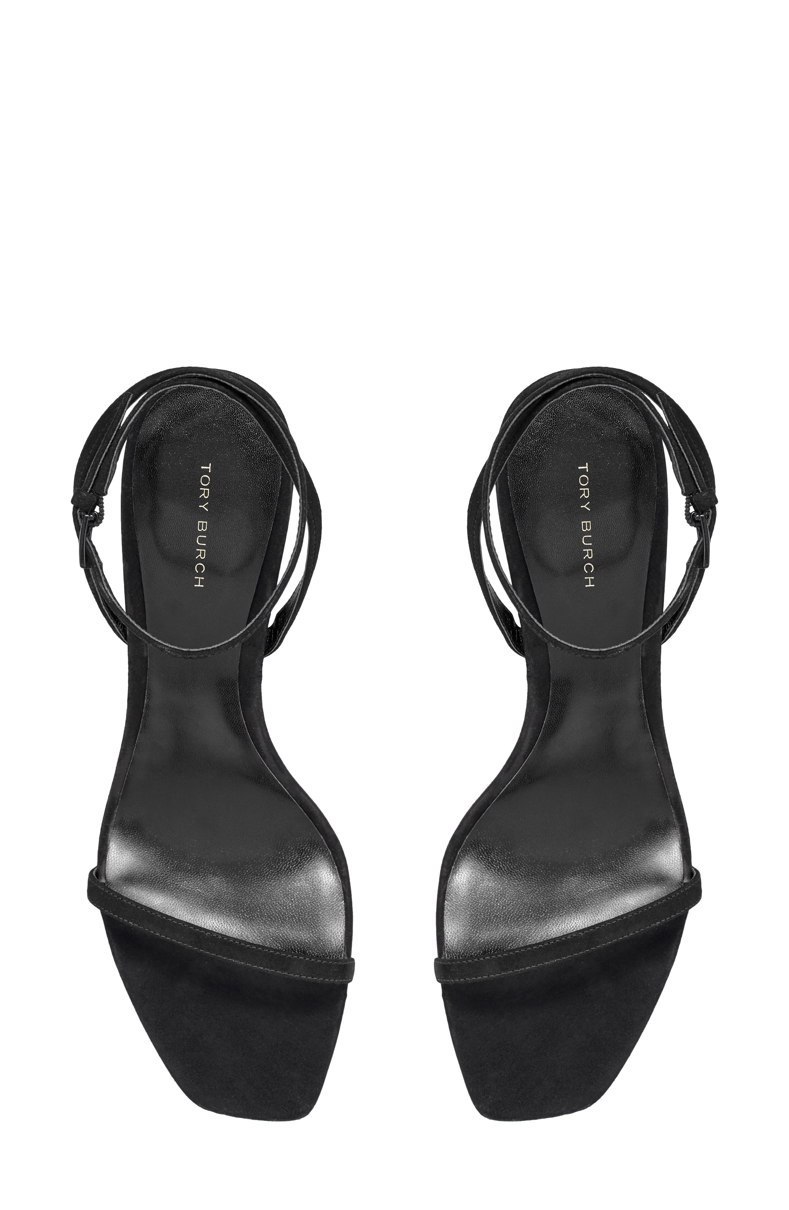 Tory Burch Pavé Heel Sandal, Alternate, color, Perfect Black