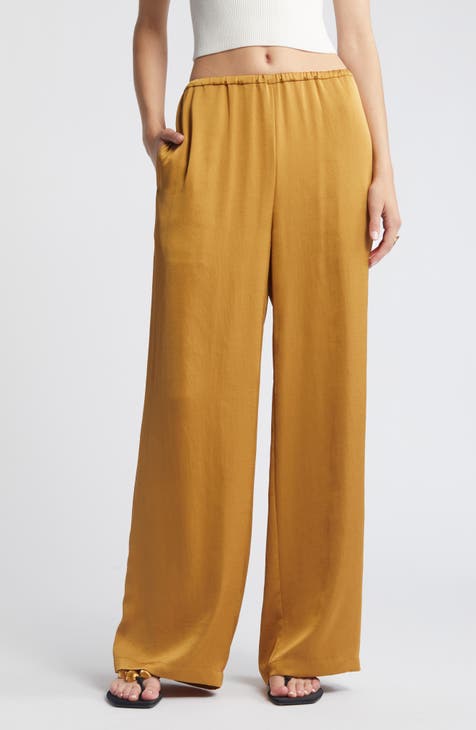 Wide Leg Satin Pants