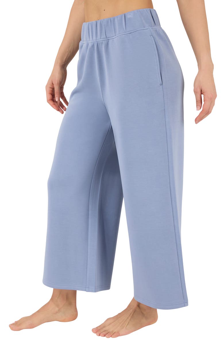 YOGALICIOUS SoftLite Elara Sandwash Culotte Pants, Alternate, color, Cloud Mist