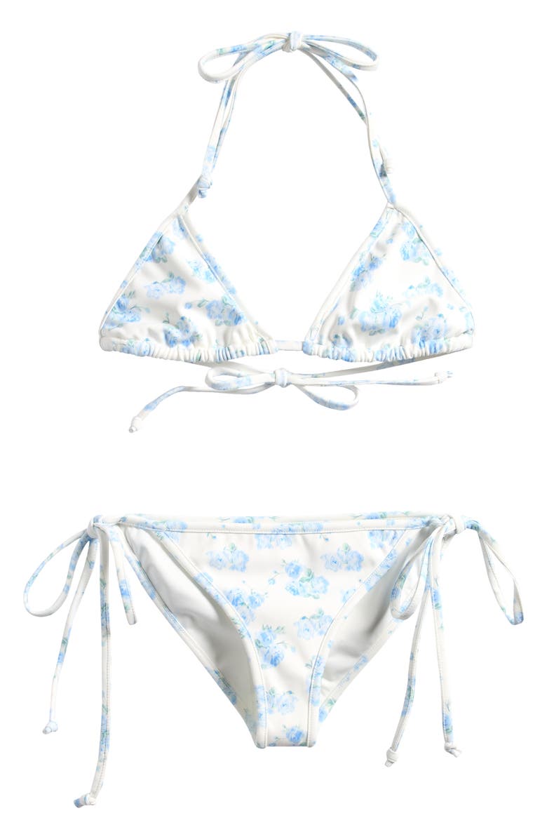 LoveShackFancy Kids' Dannie Two-Piece Swimsuit, Main, color, Blue Marina