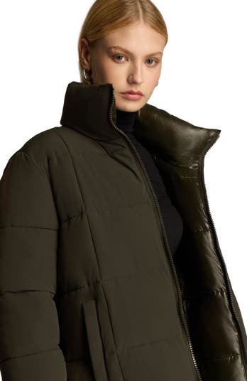 Winekka 2-in-1 Reversible Puffer with Oversized Removable Scarf