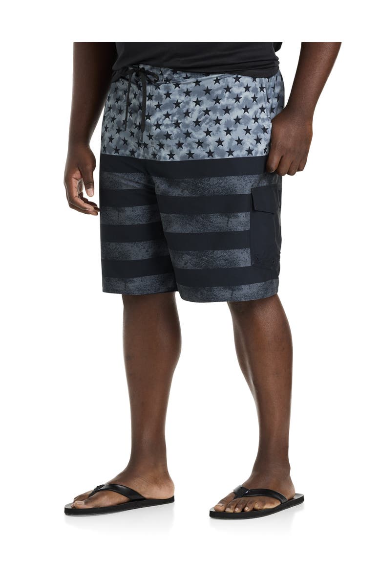 Harbor Bay by DXL Big
Tall Patriotic Cargo Swim Trunks, Main, color,