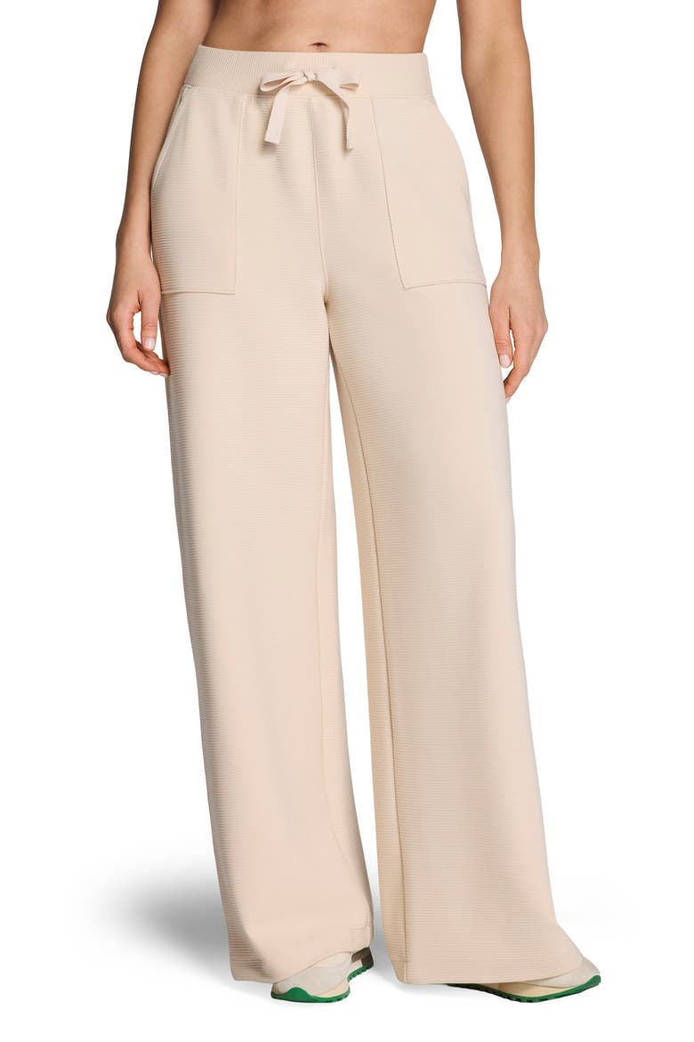 AirEssentials Wide Leg French Terry Rib Pants (Women) | Nordstrom