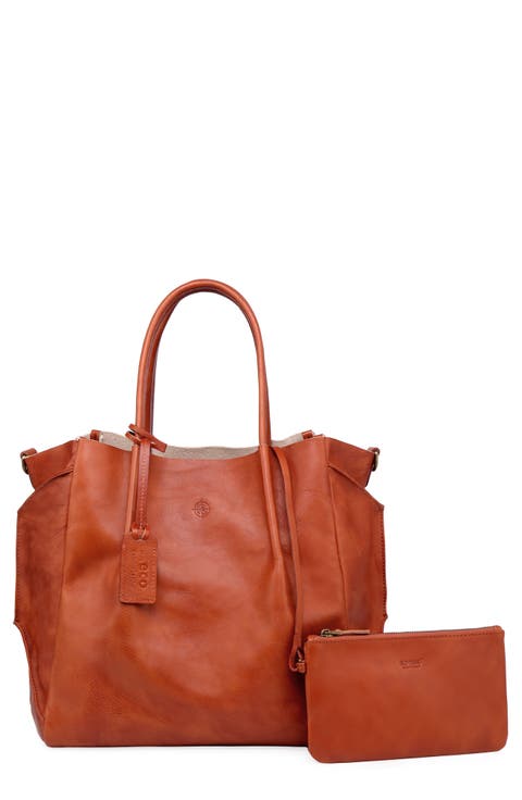 Sprout Land Leather Tote Bag