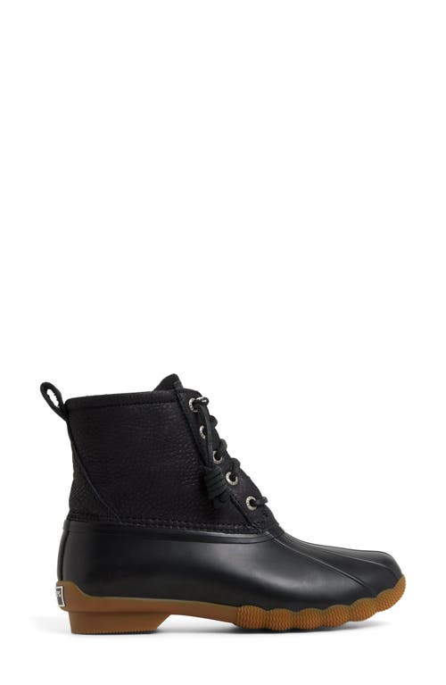 Sperry Saltwater Waterproof Rain Boot In Black