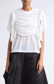 Comme des Garçons Ruched Velour T-Shirt