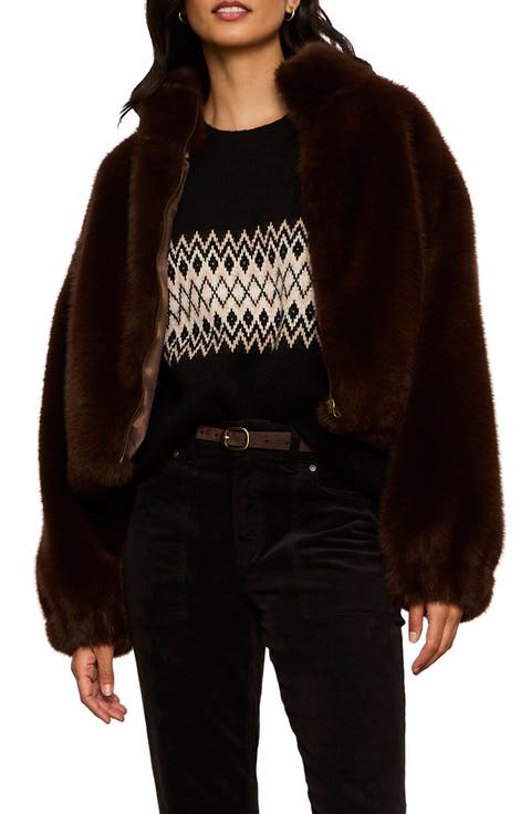Everest Faux Fur Bomber Jacket