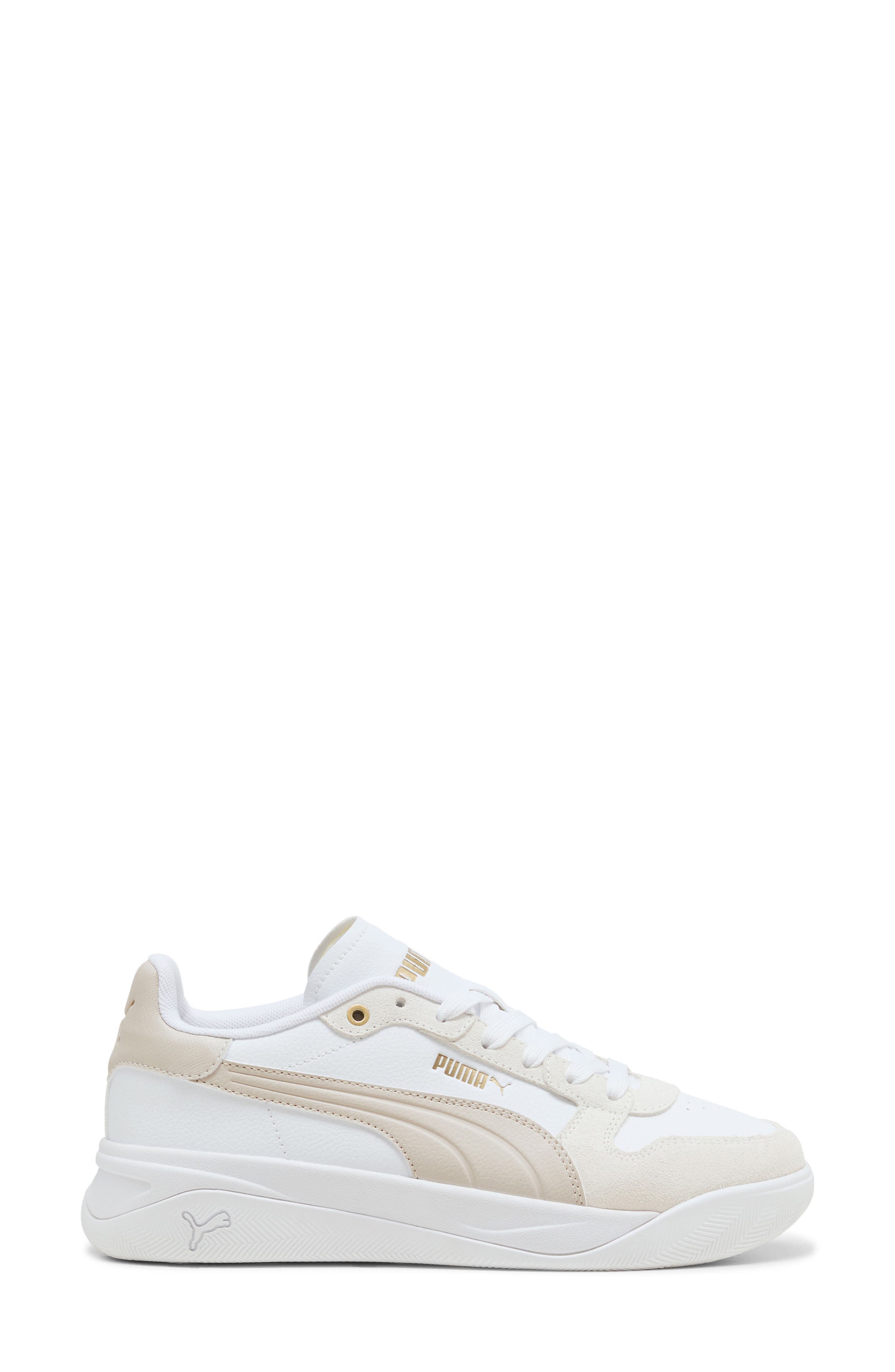 Court Bae OG Platform Sneaker, Alternate, color, PUMA WHITE/ SILVER FOG/ GOLD