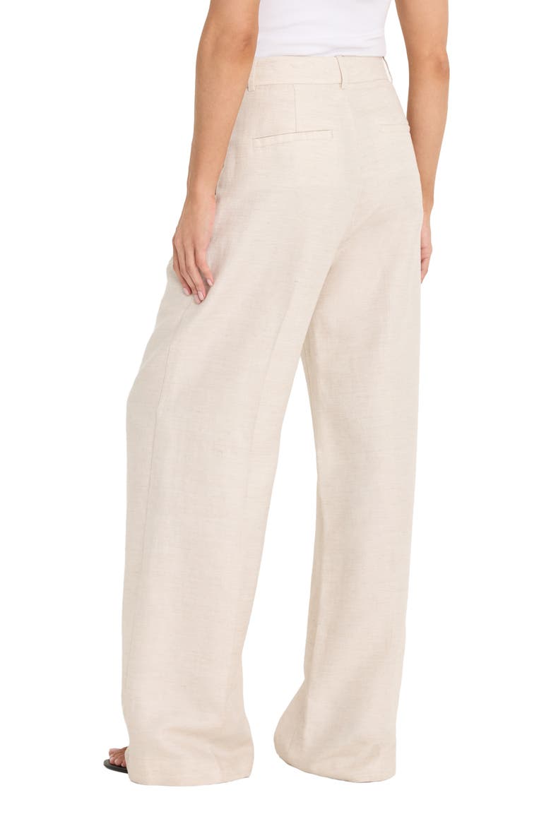 Pleated Tencel™ & Linen Trousers, Alternate, color, OAT