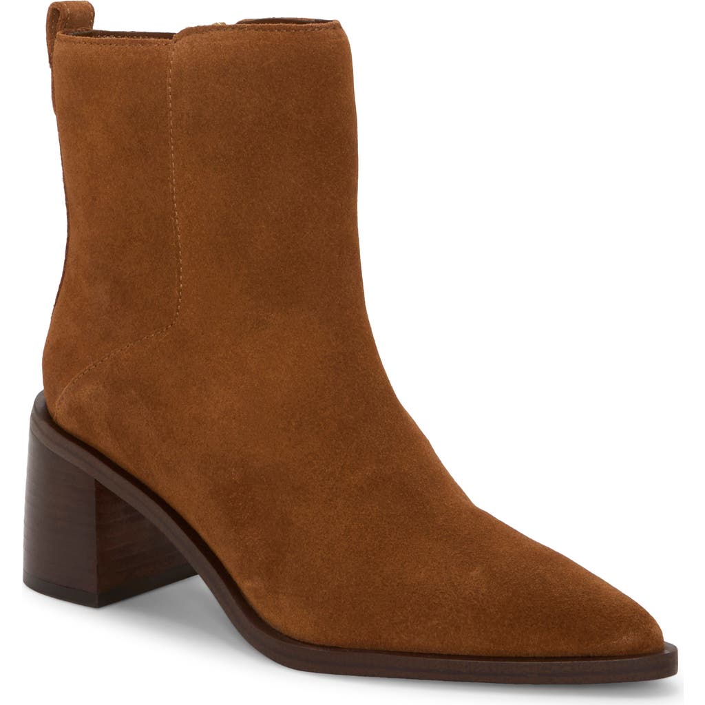 Vince Camuto Lorelai Pointed Toe Bootie In Brown