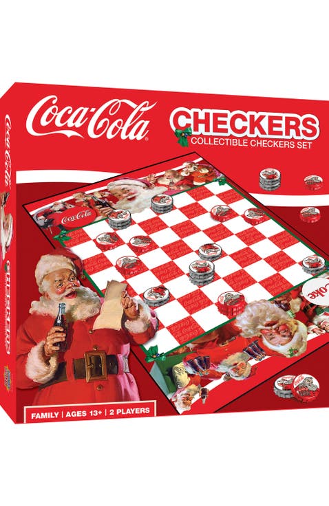Coca-Cola Holiday Checkers Board Game