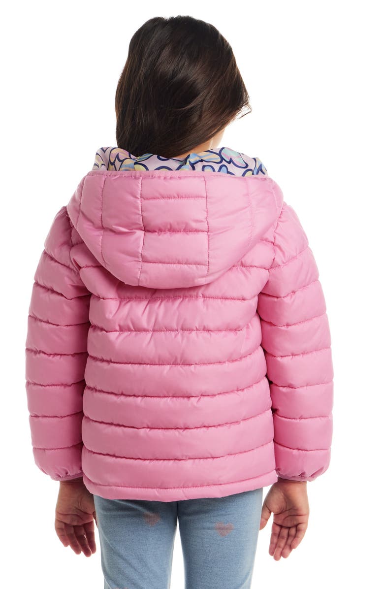 Andy & Evan Kids' Reversible Puffer Jacket, Alternate, color, Pink Hearts