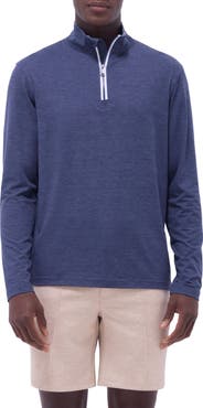 Bugatchi Quarter Zip Performance Pullover