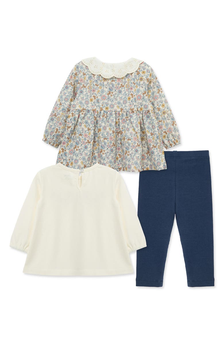 Little Me Floral Mix & Match Tops & Leggings Set, Alternate, color, Pink Multi