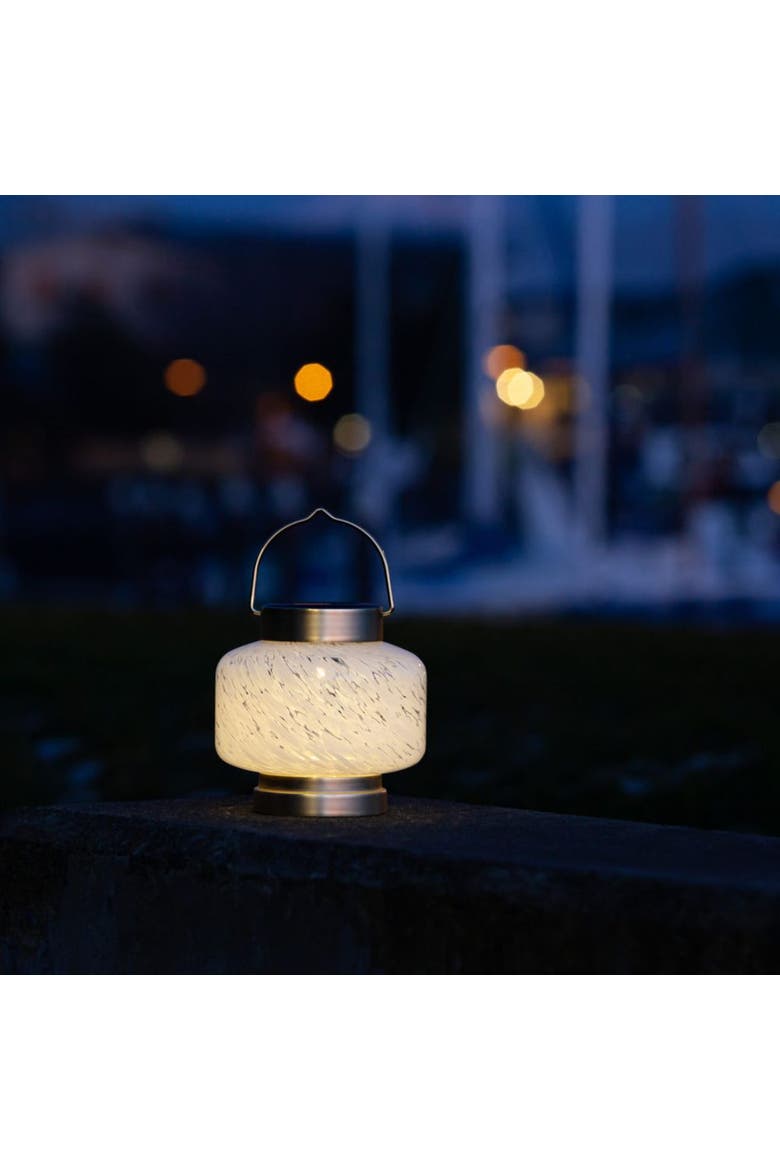 Boaters Solar Lanterns Square Handblown Glass, Alternate, color, Clear