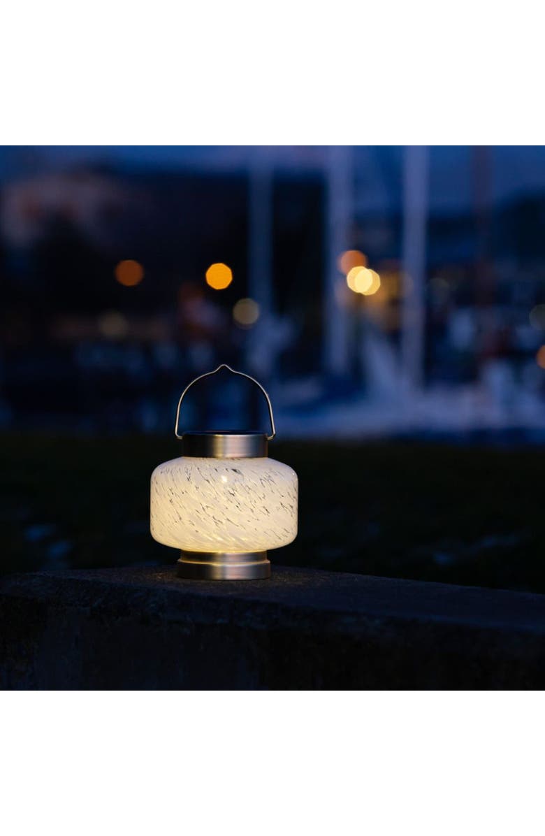 Allsop Home & Garden Boaters Solar Lanterns Square Handblown Glass, Alternate, color, Clear