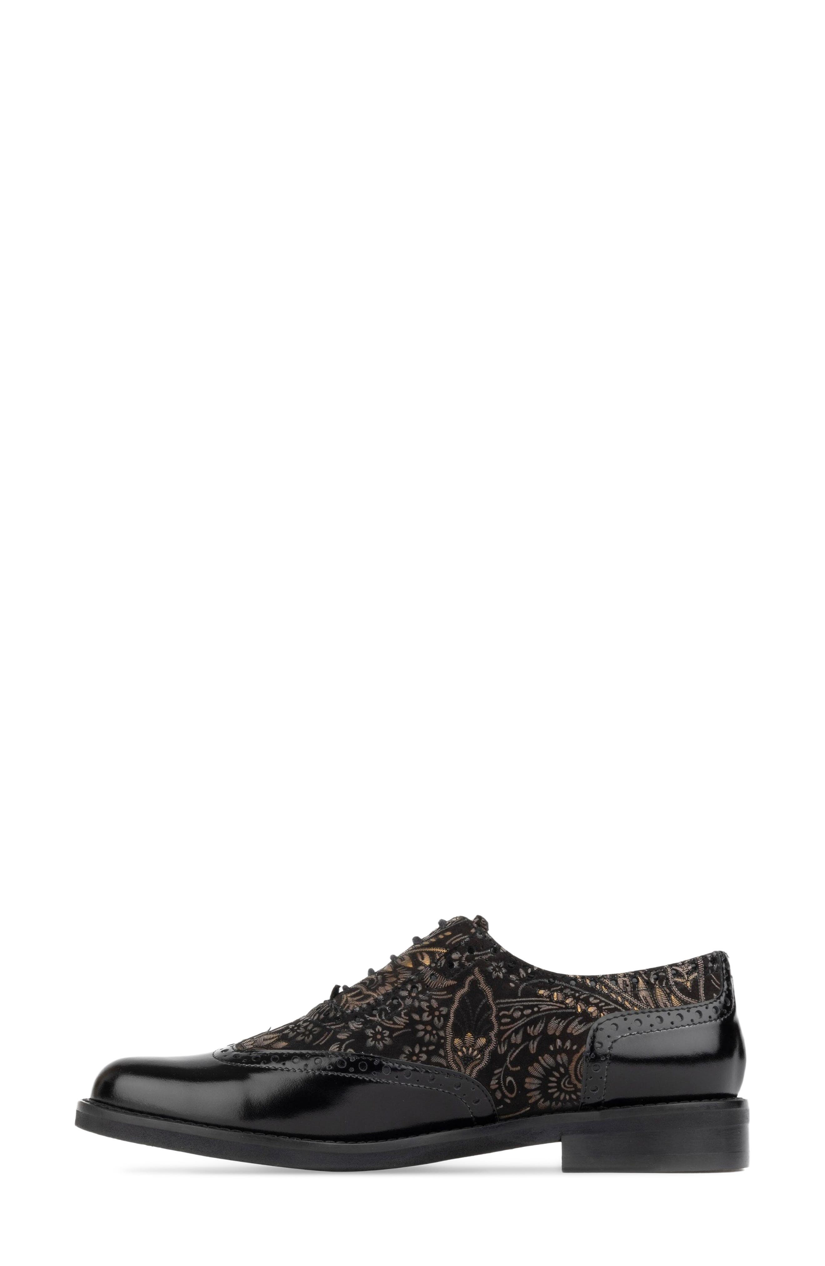 Vivienne Wingtip Oxford, Alternate, color, BLACK/ YELLOW
