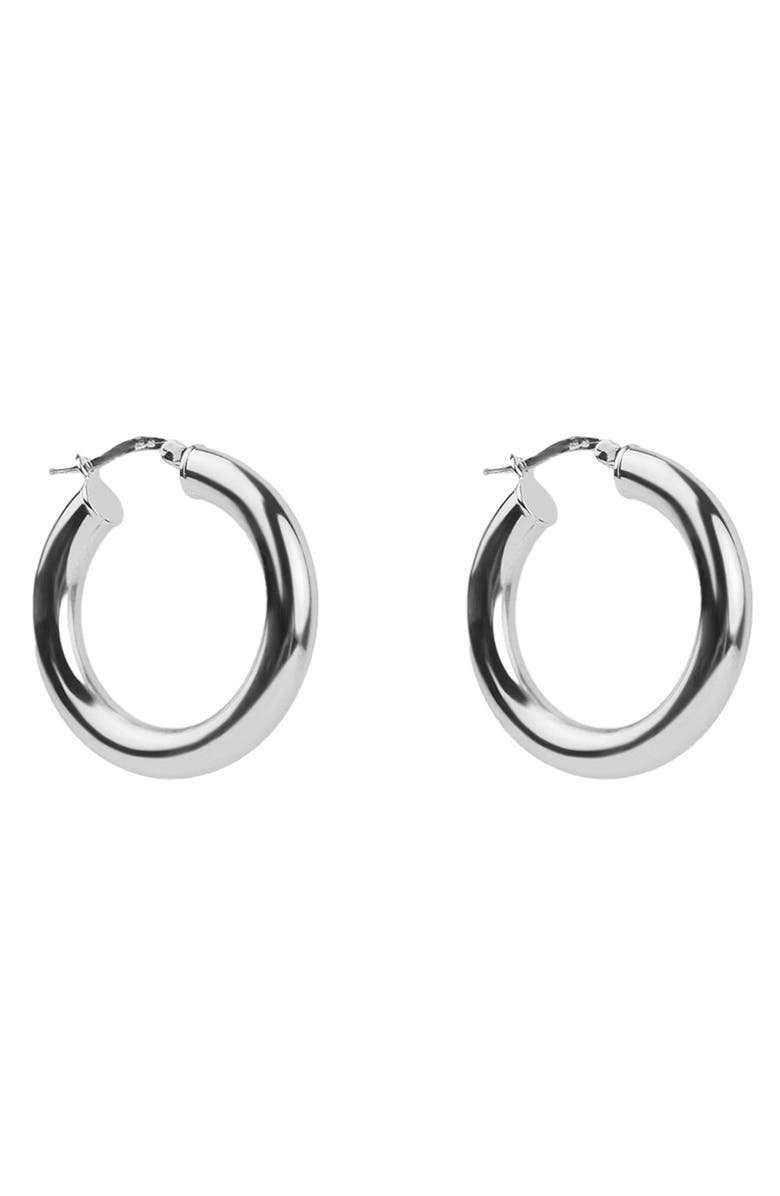 Argento Vivo Sterling Silver Tube Hoop Earrings, Main, color, 