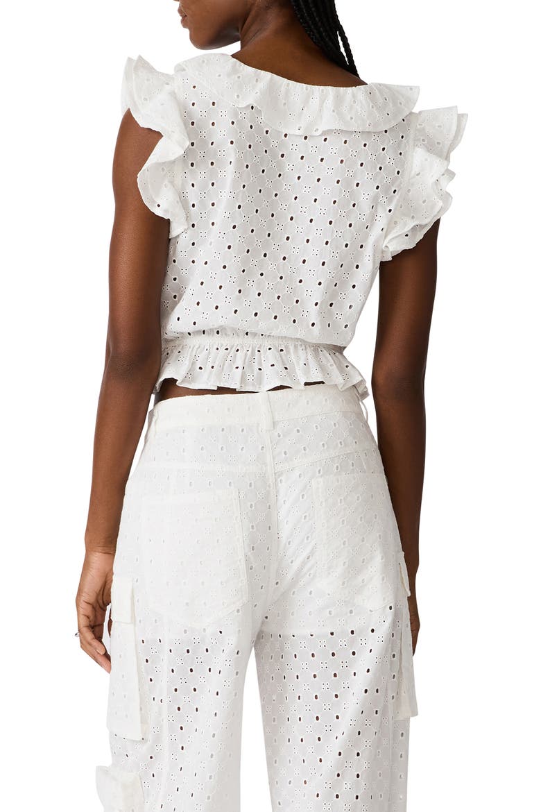 Mayra Cotton Eyelet Top, Alternate, color, WHITE