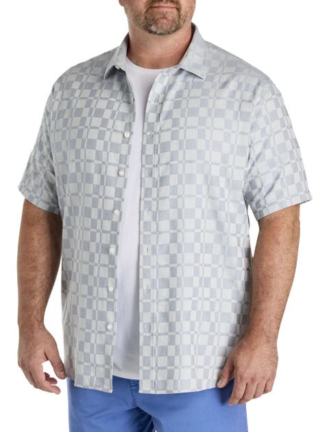 Big & Tall Abstract Print Sport Shirt