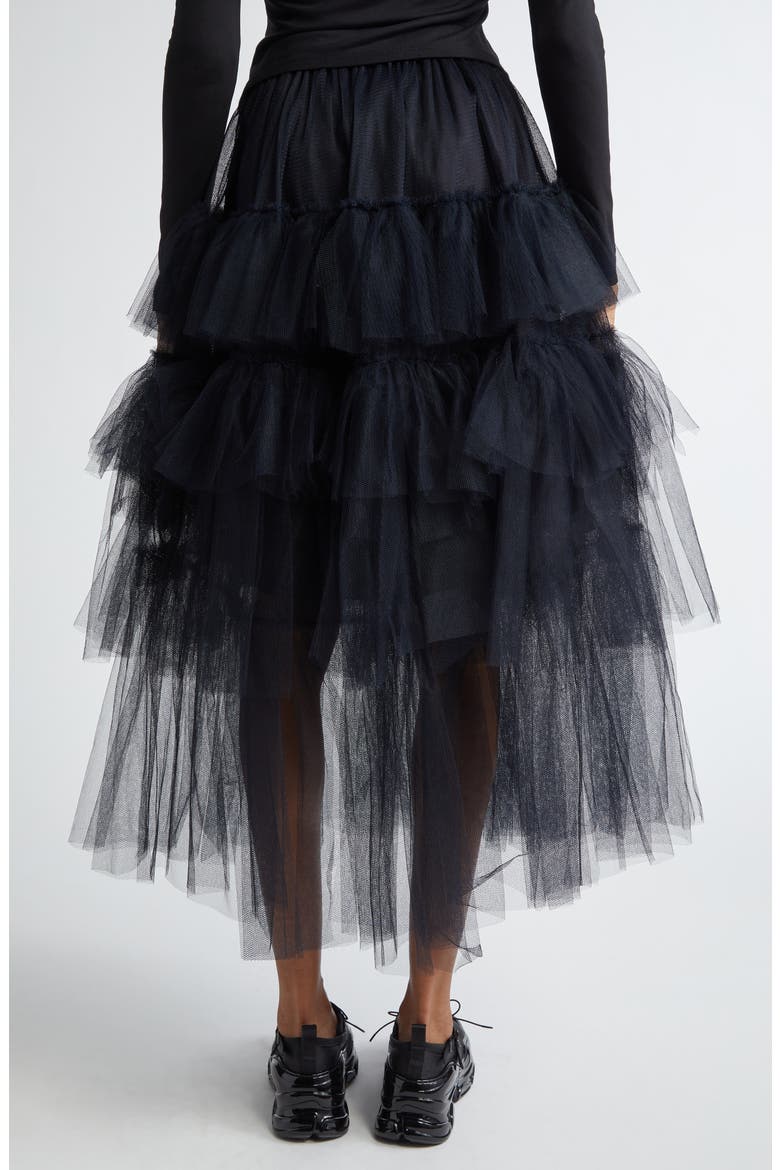 Tiered Tulle Tutu Midi Skirt, Alternate, color, BLACK