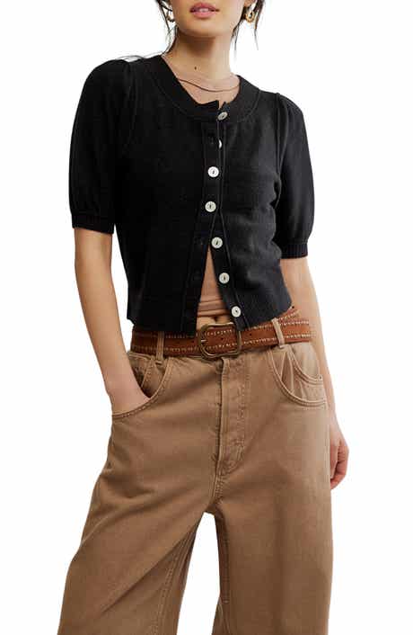 Free People Isla Elbow Sleeve Wool & Cashmere Blend Cardigan