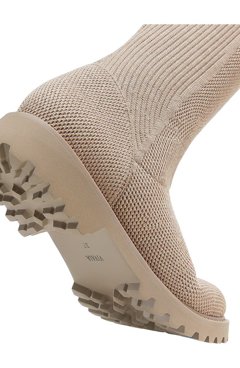 VIVAIA Round-Toe Stretchy Wool Knee-High Boots, Alternate, color, Warm Taupe