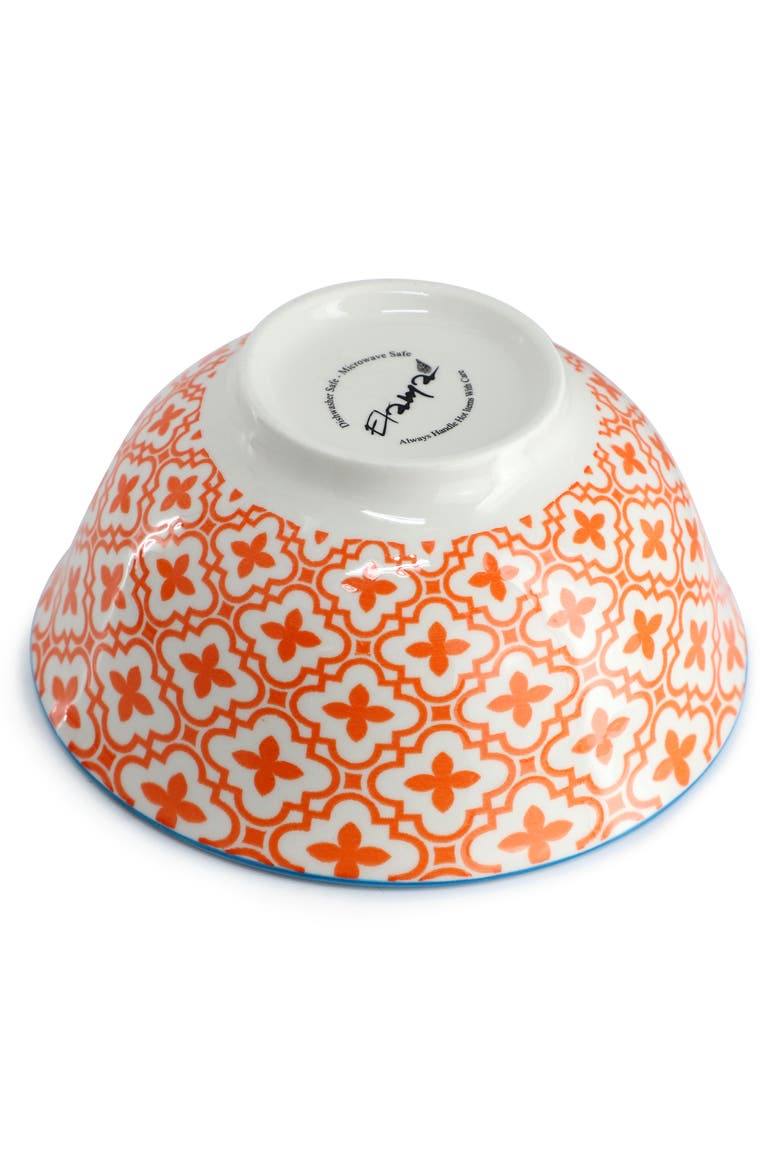 Roxey 6 Piece 20oz Porcelain Footed Bowl Set, Alternate, color, Multi