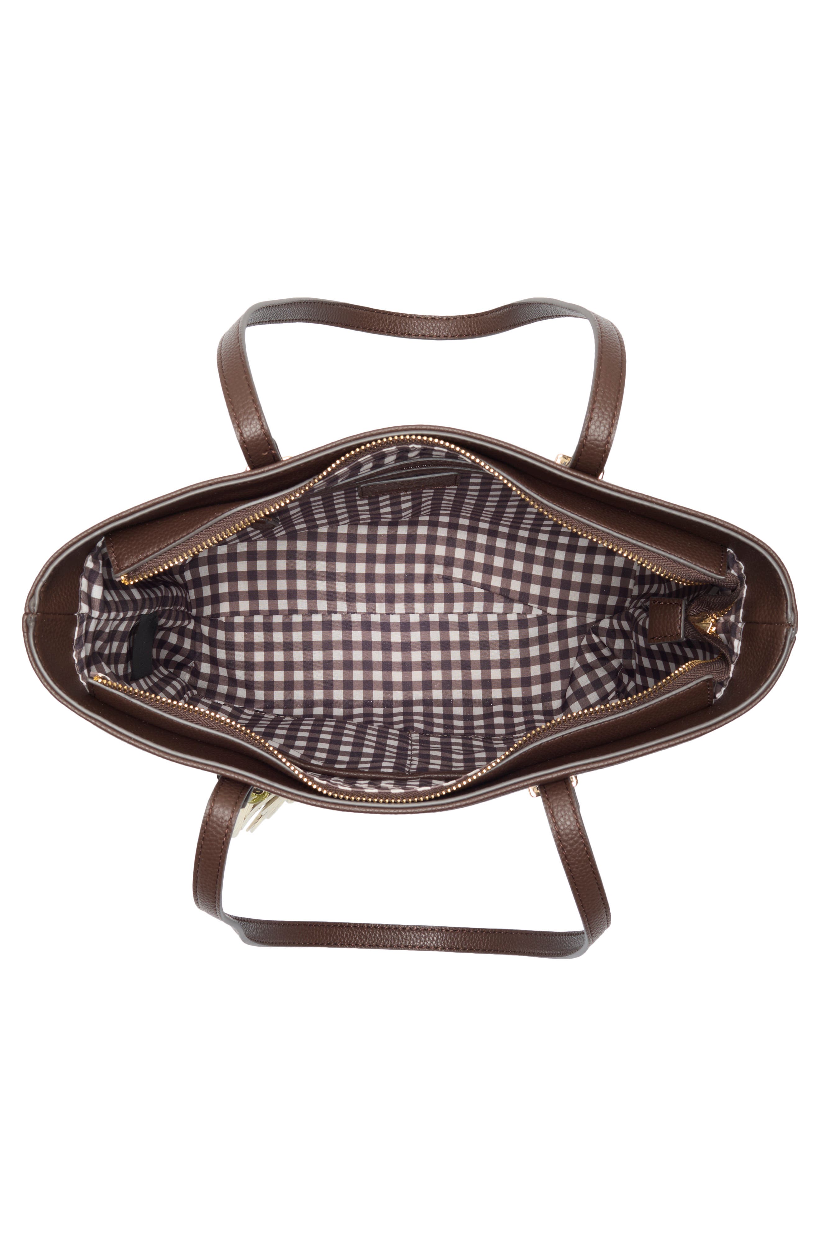 Nanette Lepore Tote, Alternate, color, Maple-Maple Gingham