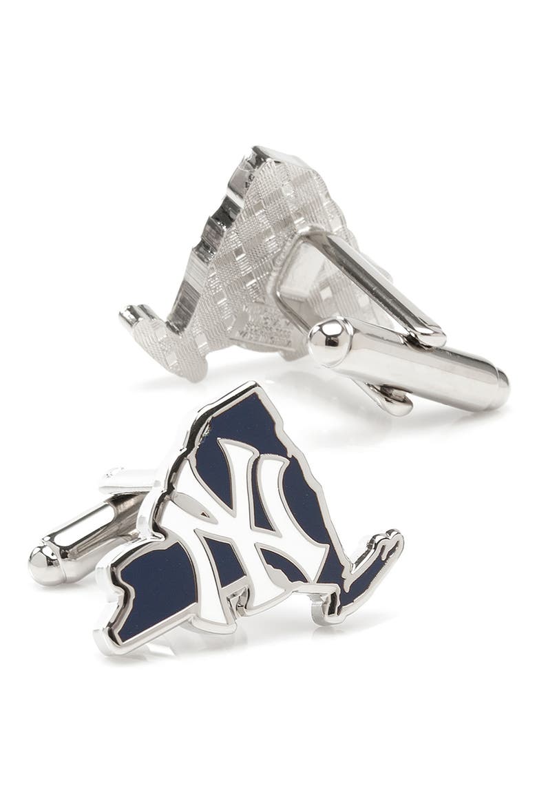 New York Yankees Cuff Links, Alternate, color, NEW YORK YANKEES STATE SHAPED