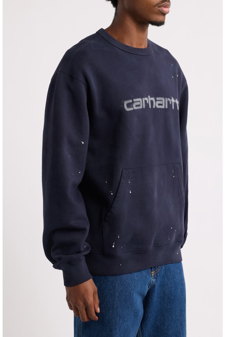 Painter Logo Sweatshirt, Alternate, color, DARK NAVY
