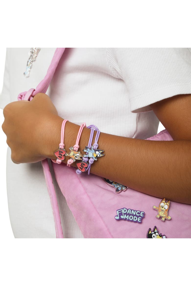 Adjustable Friendship Bracelet Set, Heart Charm, 4-Pack, Alternate, color, Multicolor