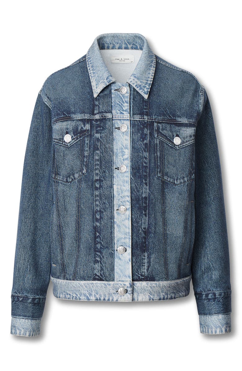 rag & bone/JEAN Miramar Terry Trucker Jacket, Alternate, color, Dublin