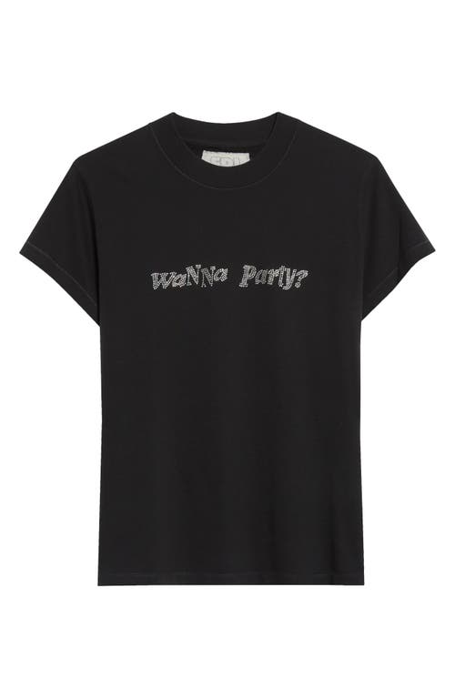 Erl Gender Inclusive Crystal Embellished Wanna Party T-shirt In Black