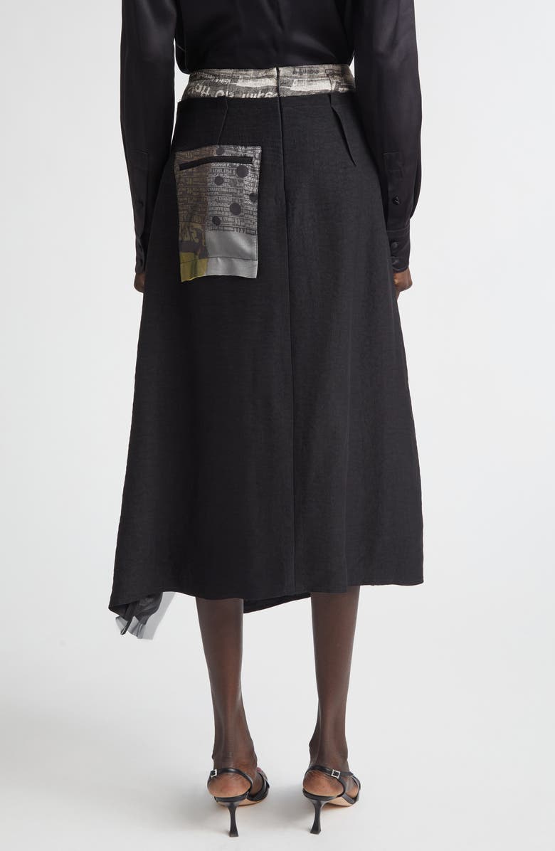 Jason Wu Collection Collage Midi Skirt, Alternate, color, Black