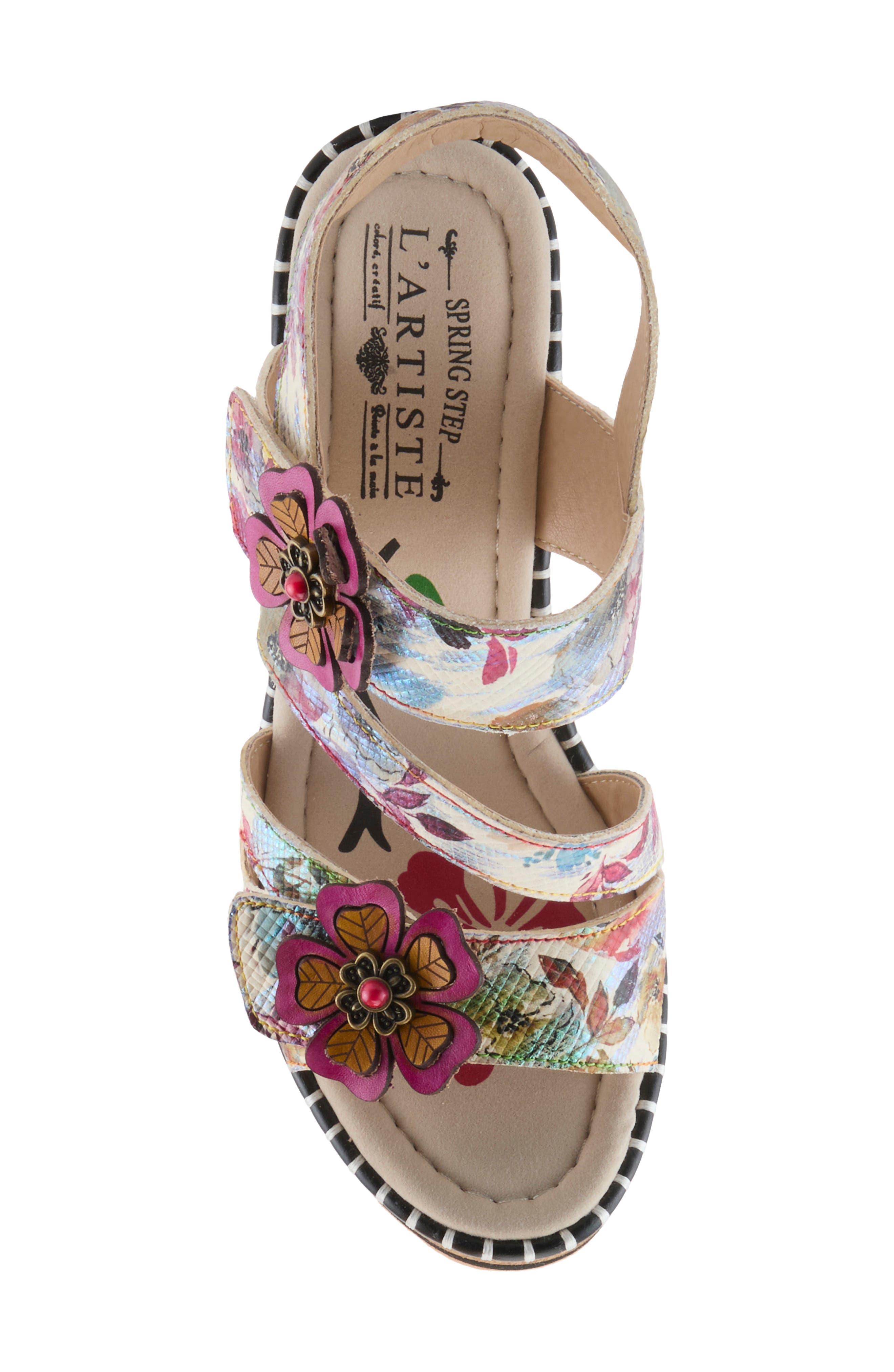 L'Artiste by Spring Step Escapartist Slingback Platform Sandal, Alternate, color, Plum Multi