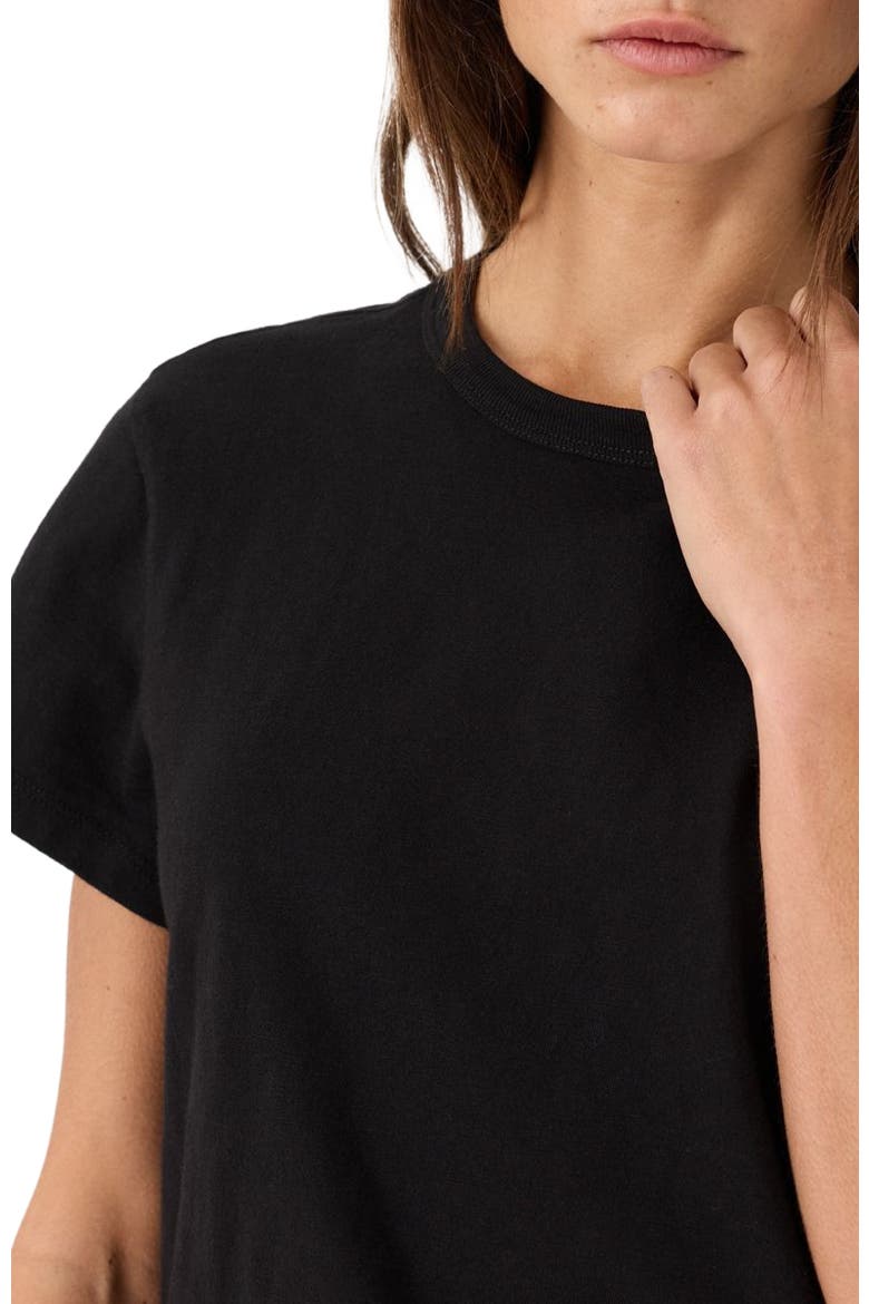 Organic Cotton Soft-Slub Essential Crewneck Tee, Alternate, color, Black