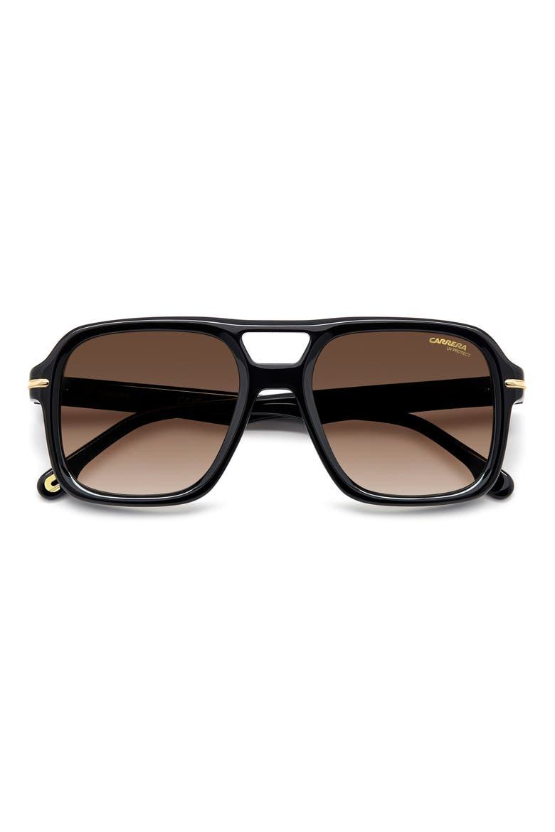 55mm Gradient Square Sunglasses, Alternate, color, BLACK/ BROWN GRADIENT