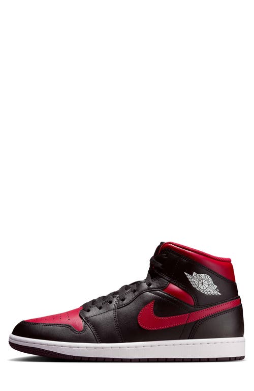 Jordan Men's Air 1 Mid Shoes In Black/summit White/varsity Red
