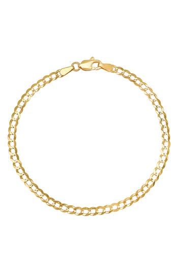 Queen Jewels 14k Gold 7" Miami Curb Chain Bracelet In Gold