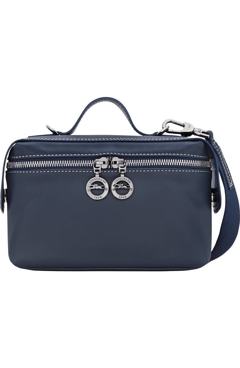 Longchamp Le Pliage Xtra Worker Leather Toolkit Train Case, Main, color, Navy