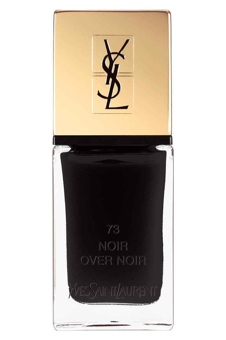 'Vinyl - La Laque Couture' Nail Lacquer, Main, color, 73 NOIR OVER NOIR