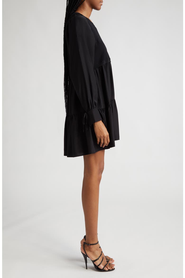 Presley Silk Dress, Alternate, color, BLACK