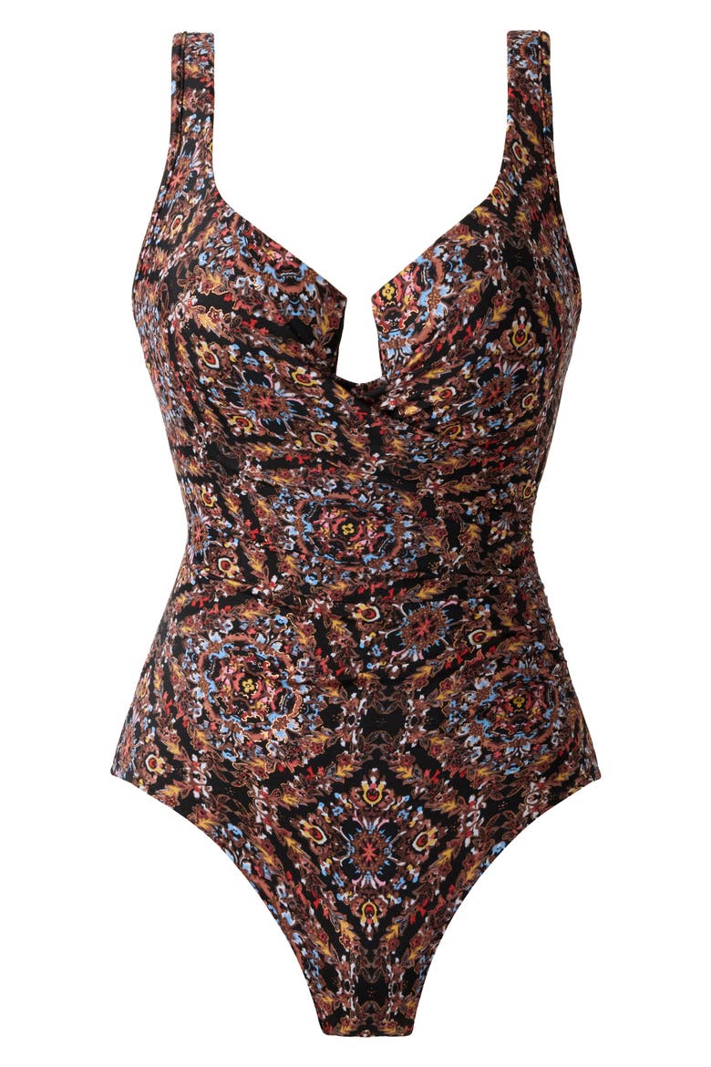 Scandale Escape Underwire One-Piece Swimsuit, Alternate, color, BLACK/ MULTI