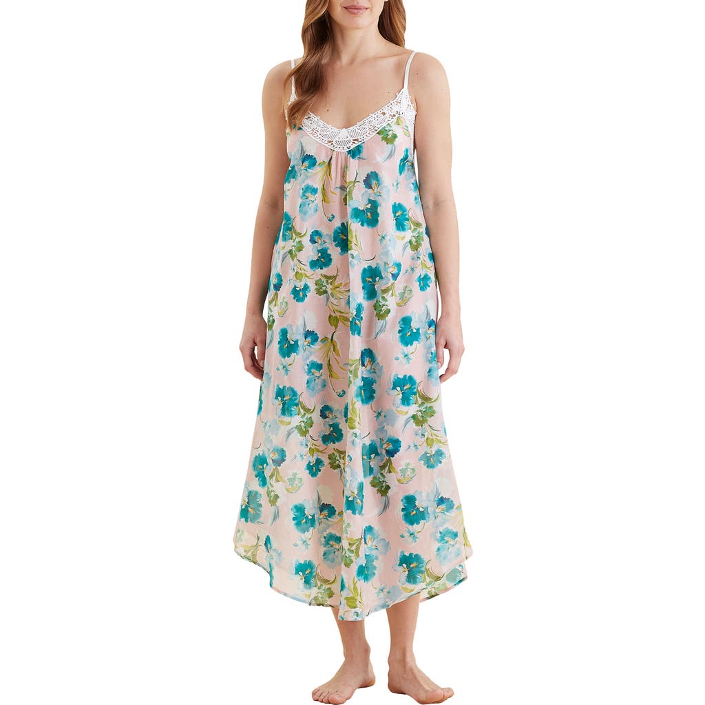 PAPINELLE PAPINELLE AUDREY FLORAL LACE TRIM NIGHTGOWN