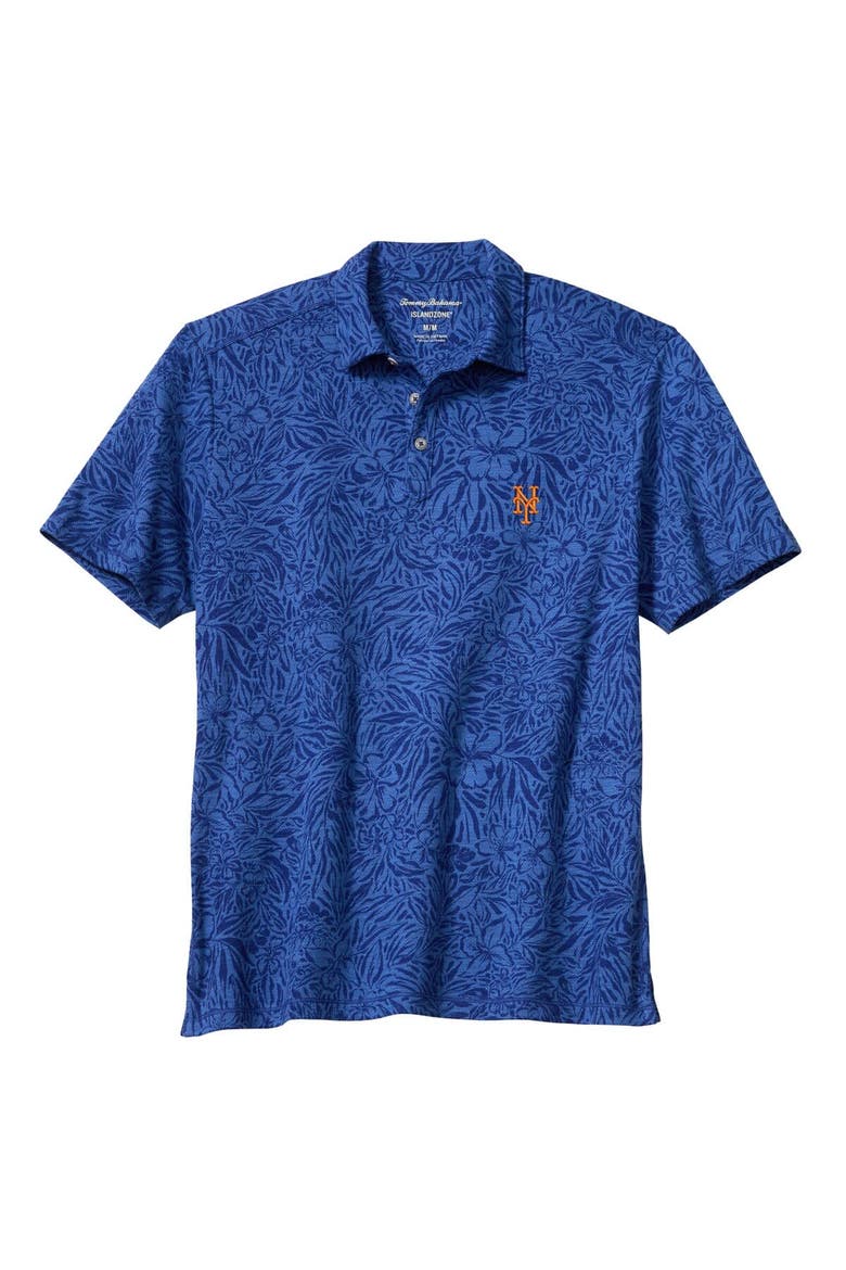 Men's Tommy Bahama  Royal New York Mets Wild Hibiscus Tri-Blend IslandZone Polo, Main, color, Royal