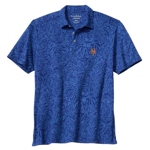 Men's Tommy Bahama  Royal New York Mets Wild Hibiscus Tri-Blend IslandZone Polo