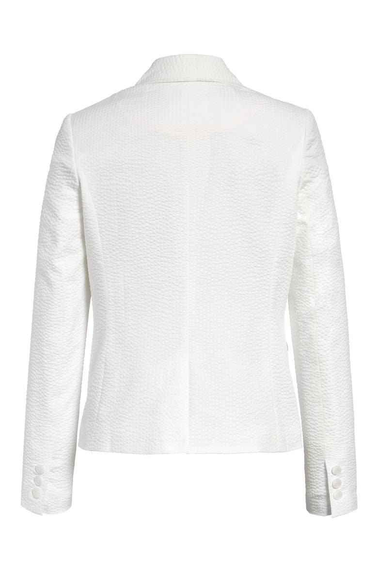 Shrunken Seersucker Blazer, Alternate, color, WHITE SEERSUCKER