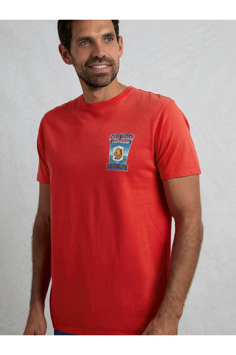 Fin Hof Back Print Artist T-Shirt, Main, color, Retro Red
