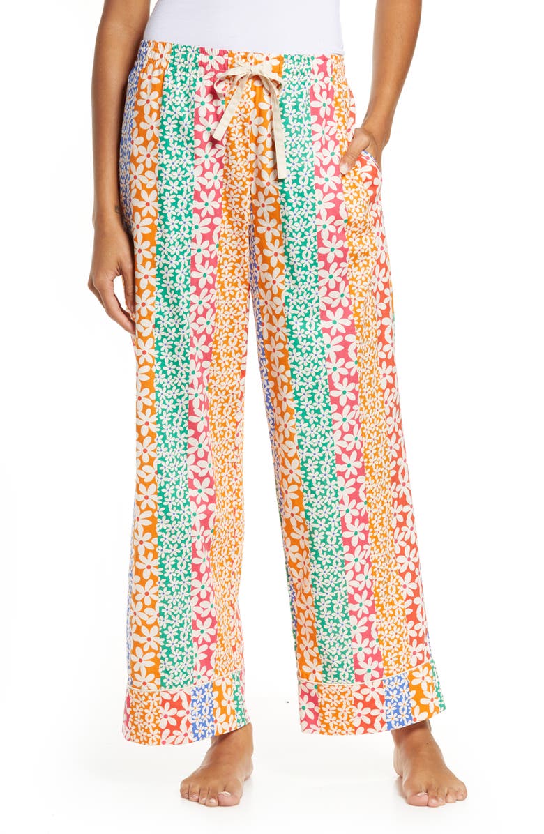 ban.do Floral Print Leisure Pants, Main, color, 